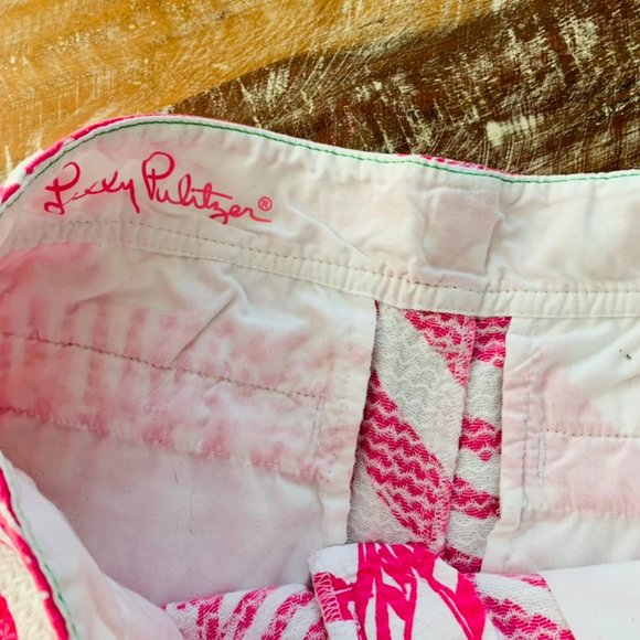 Lilly Pulitzer The Callahan Capri Pink Yacht Sea Shorts Size 2 - Picture 3 of 4